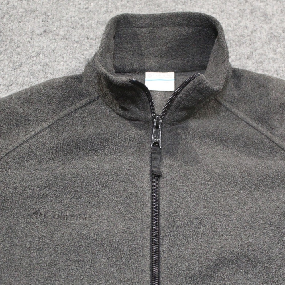 Columbia Full Zip Fleece Jacket Women's Small‎ Charcoal Gray